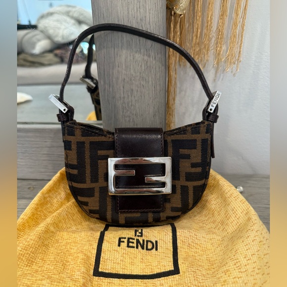 FENDI Zucca Canvas Croissant Bag - Picture 1 of 9